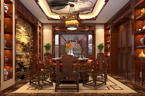 大同温馨雅致的古典中式家庭装修设计效果图