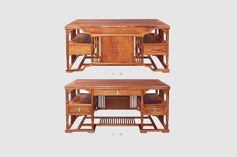 大同中式家居装饰书房桌椅组合家具效果图
